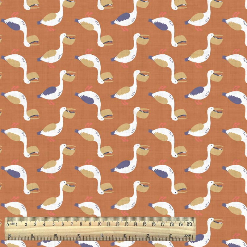 Printed Cotton NELSCOTT Rust / Honey